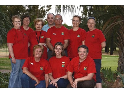 The AMCARE team putting the day together: Front: Marietjie Tame, Nadine Mason and Hennie van Niekerk. Back: Joey Coetzee, Marihet Infantino, Pat Chipps, Wayne Howroyd, Percy Howroyd, Cathy Forsman and Celeste Samsodien. (Absent: Percy Bedser, Sandra Human and Maria Sardini).