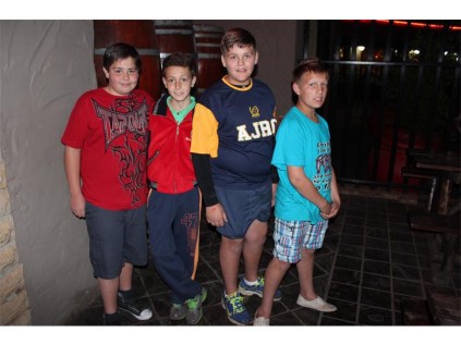 Under 12s. Cameron de Kock (11), Joshua H Becker (12), Nolan Pienaar (12) and Christiaan le Rouroliz (12).
