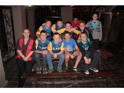 Under 13s. Front: Lynn Henry (manager Dros), Divon Oosthuyse (13), Thomas Duvenhage (13), Jaques le Roux (13) and Vincent van Zyl (13). Back: Ruben Coetzer (13), Sheldon Marx (13), Dhirvan Nandlall (13), Ruben Bennett (13), Jaime Becker (13).