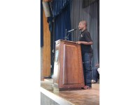 Malcolm (Caxton) spoke to the learners about the writing competition.