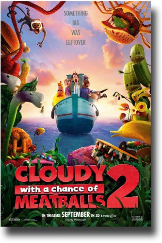 Flint Lockwood now works at The Live Corp Company for his idol Chester V. But he's forced to leave his post when he learns that his most infamous machine is still operational and is churning out menacing food-animal hybrids.