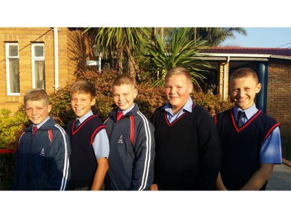 Darius Nel (o.12), Divan Botes (o.13), Wian Naudé (o.12), Byron Marx (o.12), Leander Lubbe (o.13).