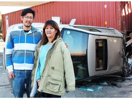 Survivors of the accident, Alistair Johnson and Theresa Nigtingale.