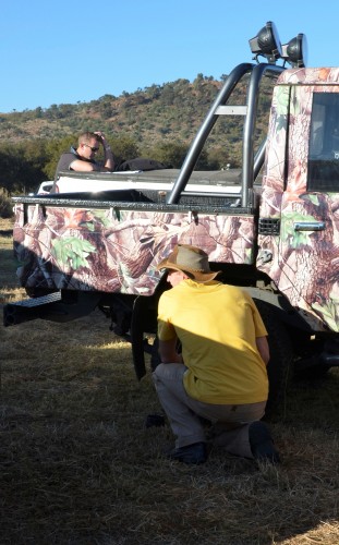 Voorbereiding vir die 4x4 skattejag.