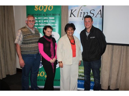 GOING GREEN TOGETHER: Andrew Barker, Nicole Rodway, Rochelle Ludick and Thaba's environmental manager Malcolm Vermeulen.