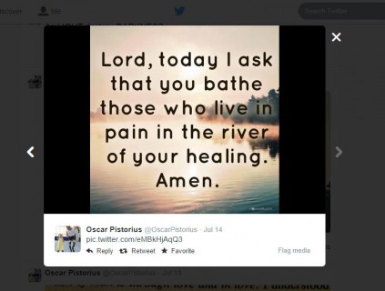 One of his spiritual tweets. 