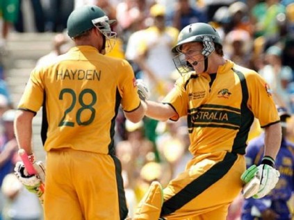 Adam Gilchrist and Matthew Hayden
