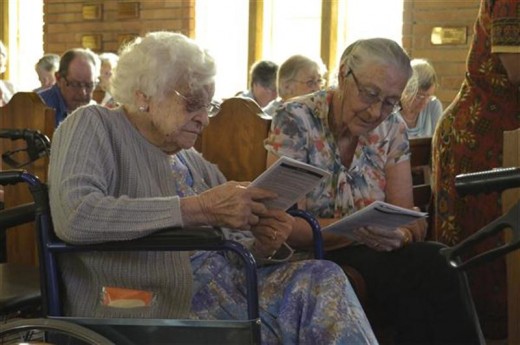Two precious ladies taking part in the day of prayer.