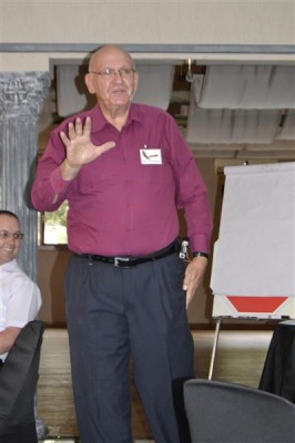 Koos Van der Merwe who has been in the training industry for 50 years, presented the Whoa Oemf workshop to the Alberton Business Forum.