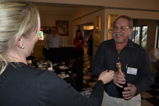 John van der Walt won the bottle of Poncracz champagne. 