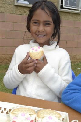 "I want to eat this cupcake!" thinks Reeya Naidoo.