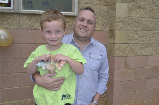 Ethan and his dad, Ian Willis, sold home made coconut ice.