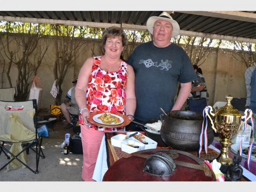WINNERS: Jackie Schutte and John Grant from Lodge Braemar won the first prize in the friendly cooking competition.