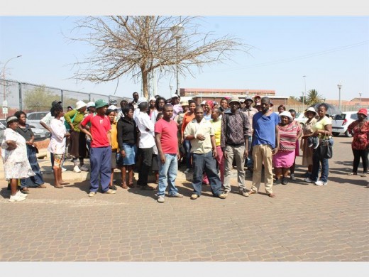 STANDING TOGETHER: Residents of Phola Park and Mleleki Extension 2 came to support people who were arrested after the Phola Park march against service delivery. *Photographs and story by Langa Mangali.