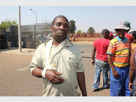 ASSAULTED: Sandile Zwane claims that being assaulted by SAPS members led to his broken arm in the Mleleki incident. Photo: Langa Mangali.