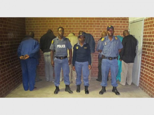 GOOD WORK: Police officers managed to arrest nine bank thieves.