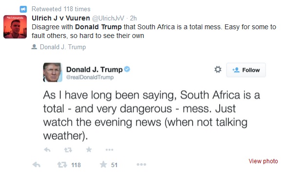 DONALD-TRUMP-TWEET-SOUTH-AFRICA-CRITICISM