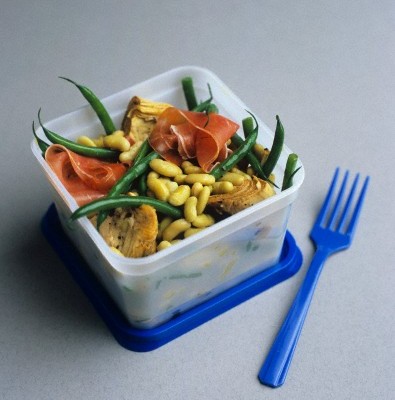 Artichokes with ham and beans