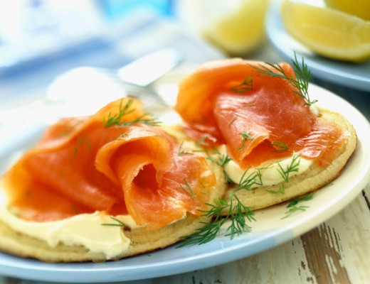 Smoked Salmon on Blinis
