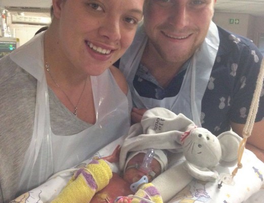 They Meyer family with little Hayley.