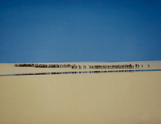 Fezzan, Libya --- Mirage and Caravan --- Image by © Kazuyoshi Nomachi/Corbis