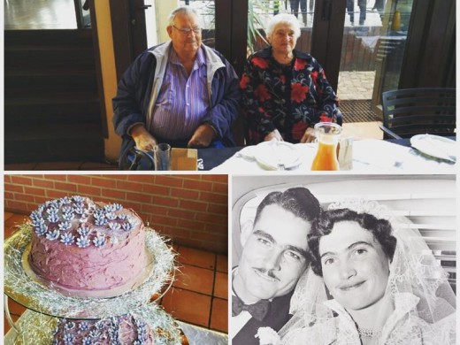 SESTIGSTE: Hul dogter, Riekie, het die egpaar vir hulle 60ste huweliksherdenking uitgeneem.