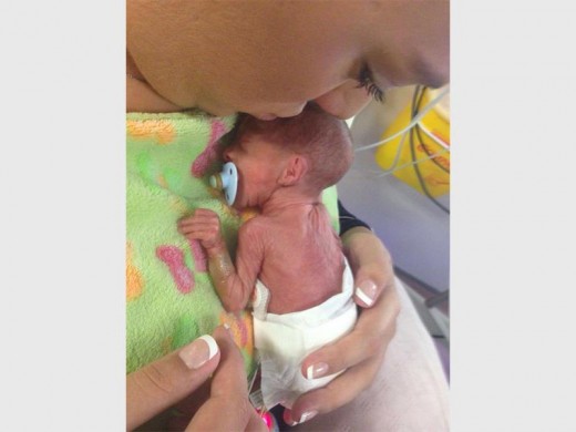 MIRACLE BABY: This was Nicole with her baby, Hayley.