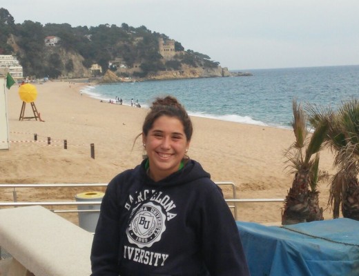 PRETTIG: Jeandri Wilson by Tossa de Mar in Spanje.