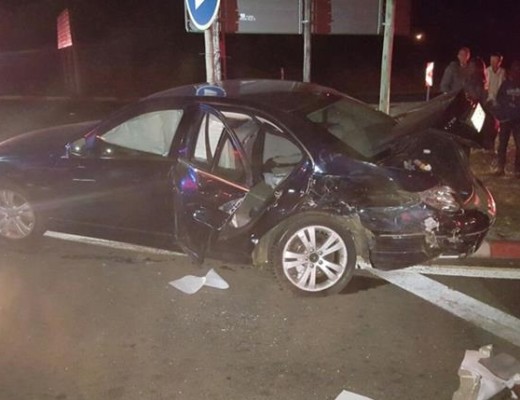 ACCIDENT: Two cars collided.