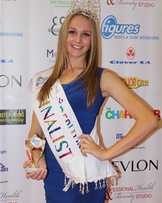 WINNER: Tyla Nepgen at the semi-finals for the National Model of the Year Competition.