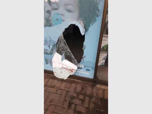 SCENE OF ESCAPE: The suspect attempted to flee with cuts and bruises.