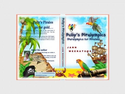 COLOURFUL COVER: The cover of  'Polly's Piralympics' which is being launched soon.