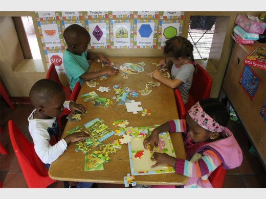 CONCENTRATING: Children love to keep themselves busy.